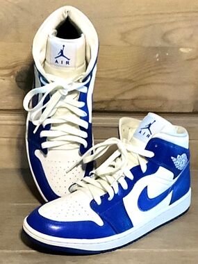 Nike Air Jordan 1 Mid Kentucky Blue Royal BQ6472-104 W11 M9.5 High Top